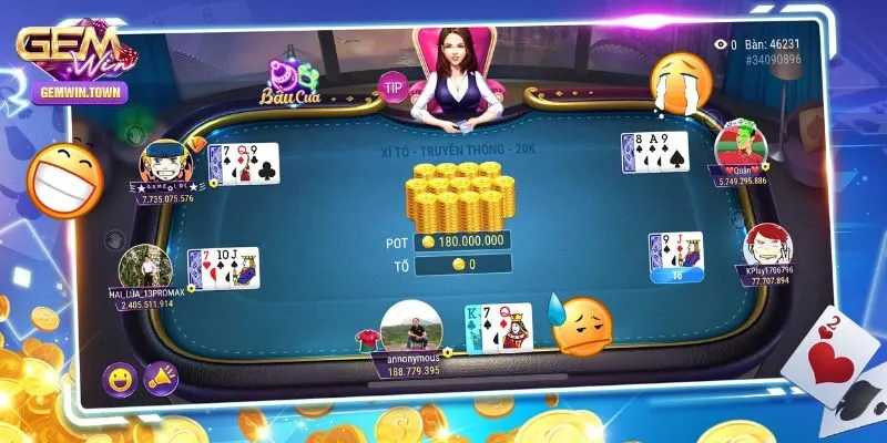 Xì Tố Online - Game Xanh Chín Đẳng Cấp Nhất Gemwin
